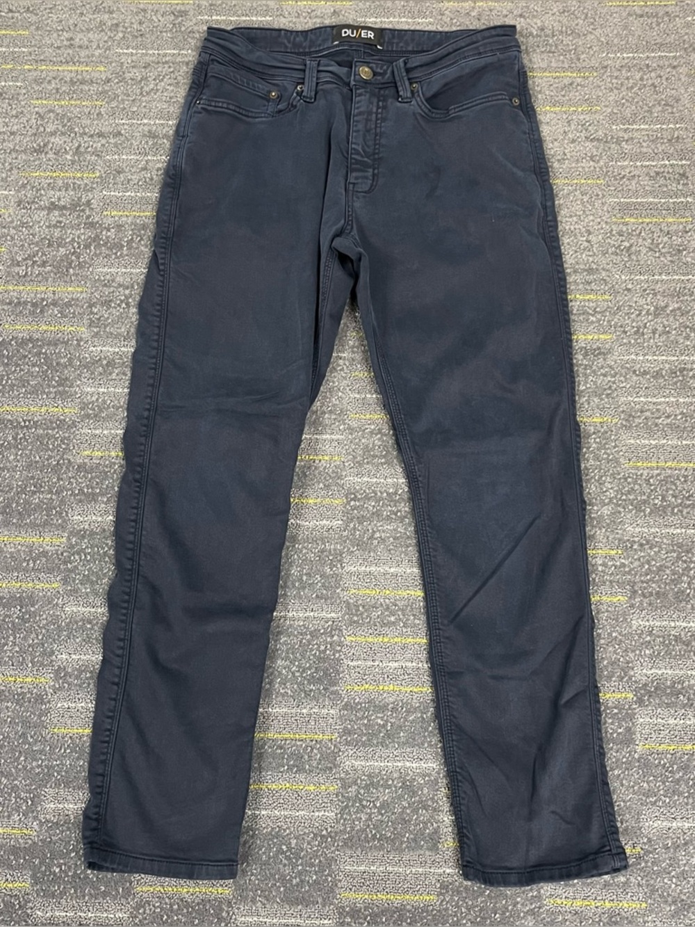 DUER N2X No Sweat Relaxed Taper Pants Mens 32x30 Blue Stretch Casual MFNR1002